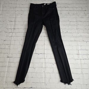 Rag & Bone Womens 24 Jeans High Rise Ankle Skinny Black Manson Cropped High Rise
